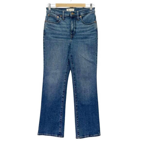 Madewell Cali Demi-Boot Jeans Kick Flare Crop Glenside Medium Wash Size 27 | 4 - Picture 2 of 14